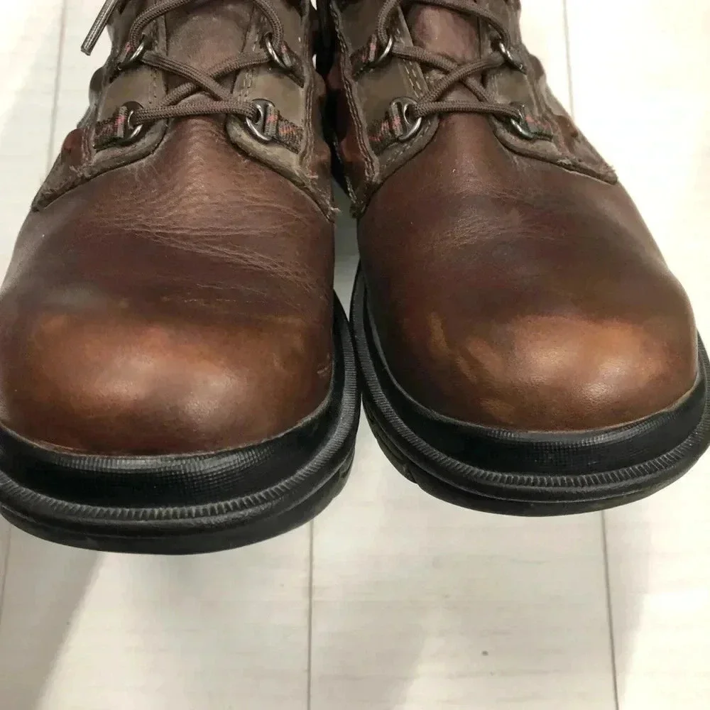Clarks Ash Gortex Boots Men 9.5M Leather Waterproof‎ Hiking Mid EUC Brown